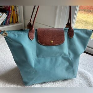 Longchamp Medium Le Pliage Original Shoulder Bag - Blue/Eucalyptus